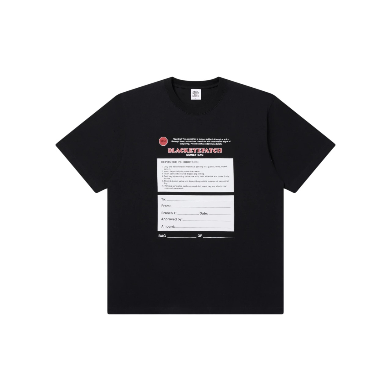 BlackEyePatch MONEY BAG LABEL TEE