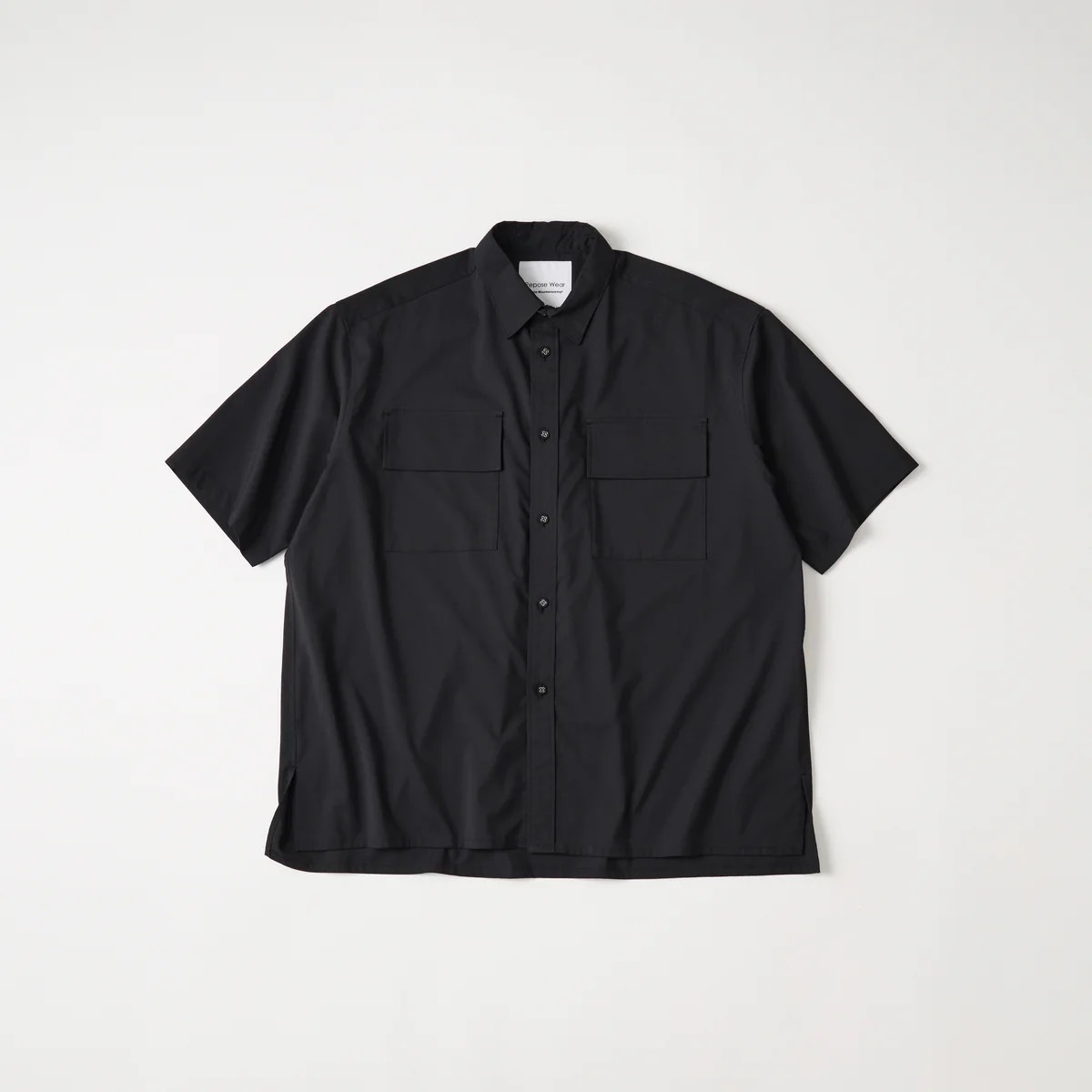 White Mounatineering REGULAR COLLAR HALF SLEEVE SHIRT