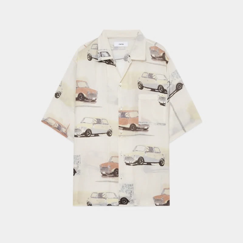 marka Cupro Silk Loan / Open Collar S/S Shirt
