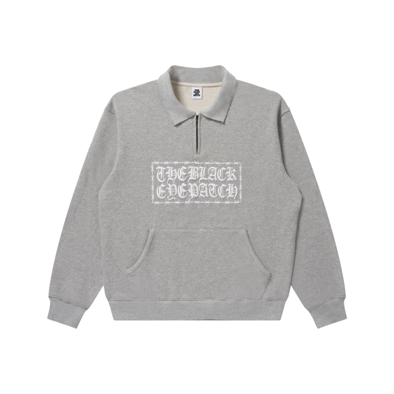 BlackEyePatch  BARBED WIRE LOGO KOBE TERRY HALF ZIP SWEAT