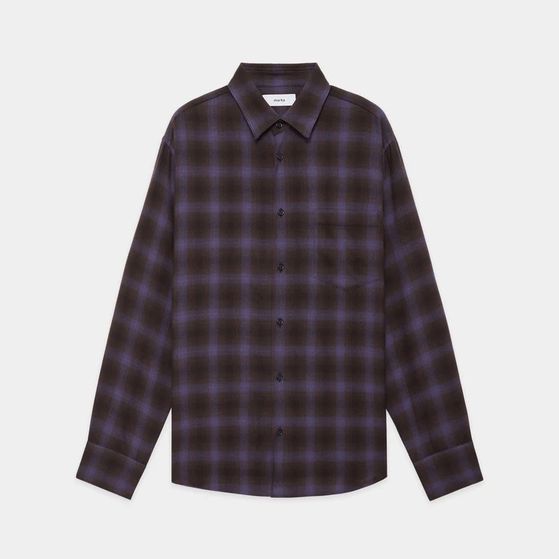 marka Super 140’s 2/96 Wool Viyella Regular Collar Shirt