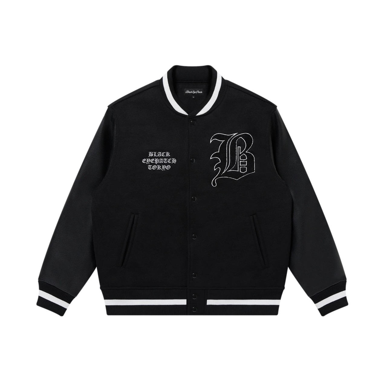 BlackEyePatch OE BIG B MELTON VARSITY JACKET