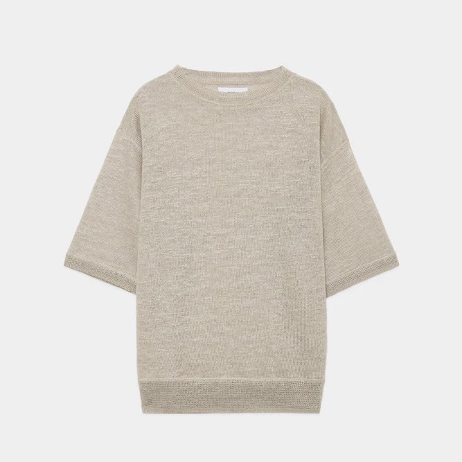 marka LINEN KNIT LOW GAUGE CREW NECK S/S