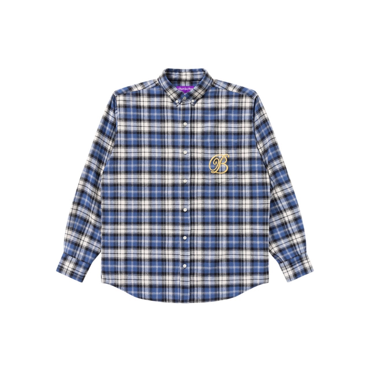 BlackEyePatch B EMBLEM FLANNEL SHIRT