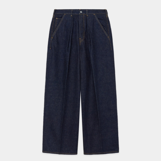 MARKAWARE KIMONO DENIM PLEATED WIDE DENIM