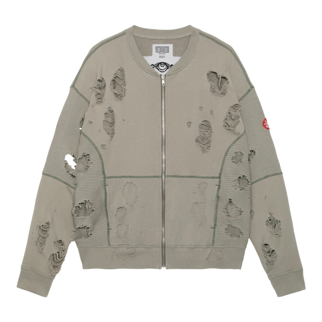 C.E PLAGUE WIDE RIB CUT ZIP SWEAT