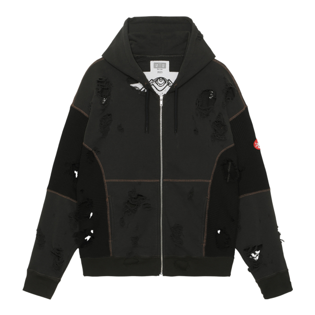 C.E PLAGUE WIDE RIB CUT ZIP HOODY