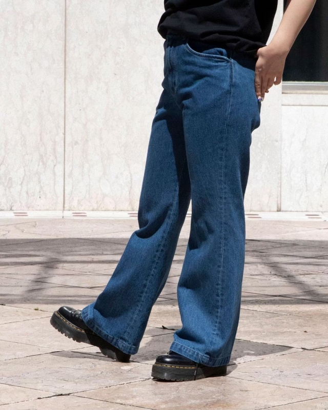 FARAH ファーラー ブーツカット フレア スラックスパンツ 26 ネイビー  