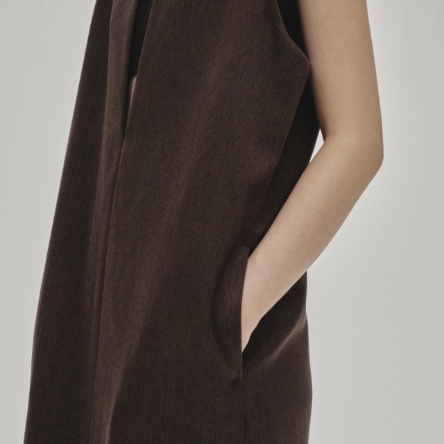 TODAYFUL Keyneck Pencil Dressダークブラウン TOFAYFUL Keyneck Pencil Dress