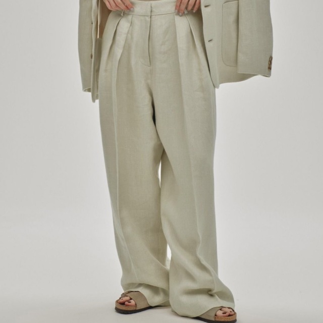 パンツ TODAYFUL Tuck Linen Trousers 38 TOFAYFUL Tuck Linen Trousers
