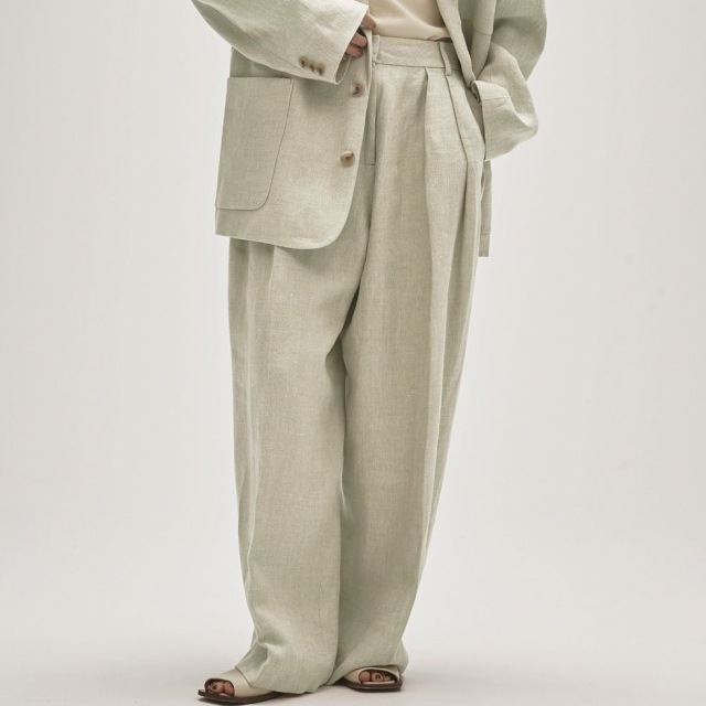 パンツ TODAYFUL Tuck Linen Trousers 38 TOFAYFUL Tuck Linen Trousers
