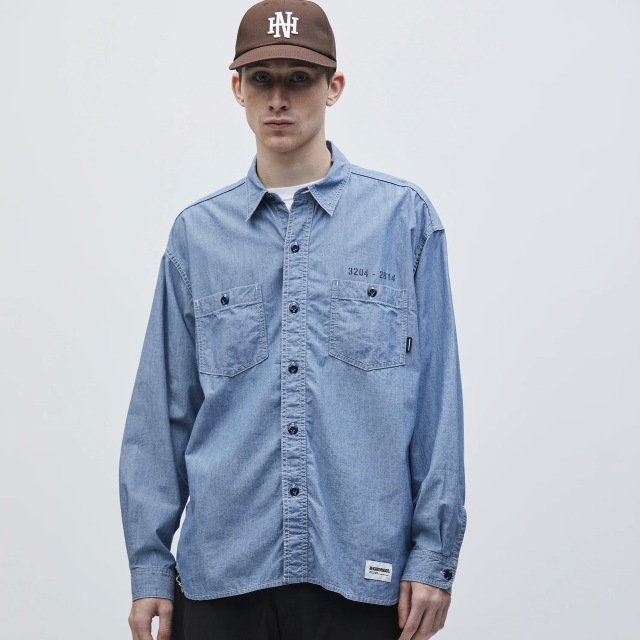 NEIGHBORHOOD ] ネイバーフッド 25SS CHAMBRAY SHIRT LS
