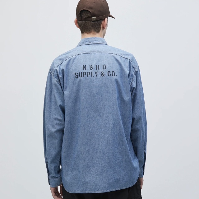 NEIGHBORHOOD ] ネイバーフッド 25SS CHAMBRAY SHIRT LS