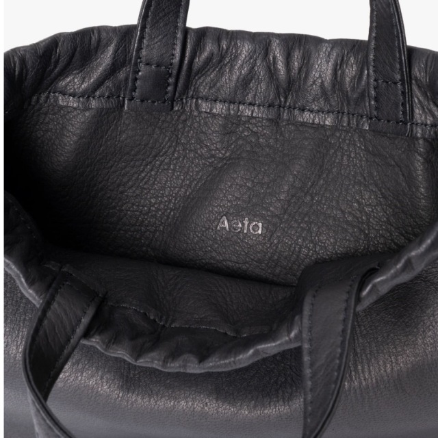 Aeta DA114 Double Faced DRAWSTRING POUCH +handle : M