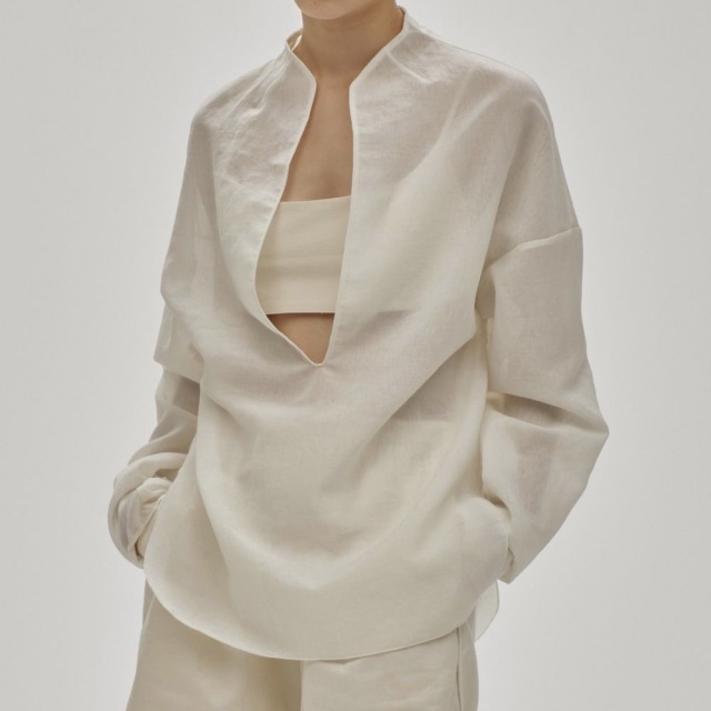 【todayful】 Slub Slit Shirts ECRU TOFAYFUL Slub Slit Shirts