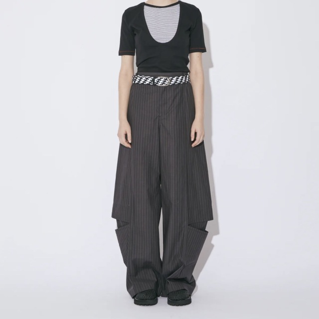 パンツ 25aw beautifulpeople trompe loeil pants beautiful people cotton suiting trompe loeil pants