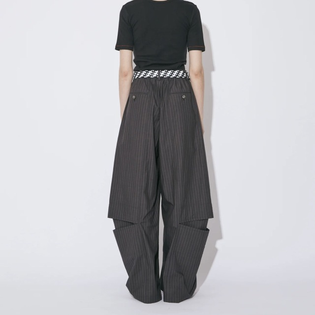 beautiful people cotton suiting trompe loeil pants