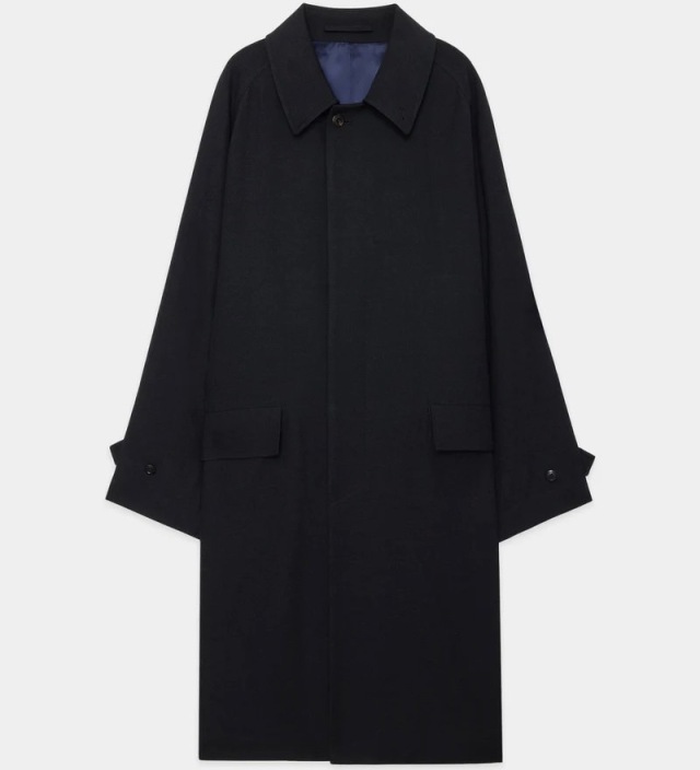 marka Tumbled Wool Serge Raglan Sleeve Coat
