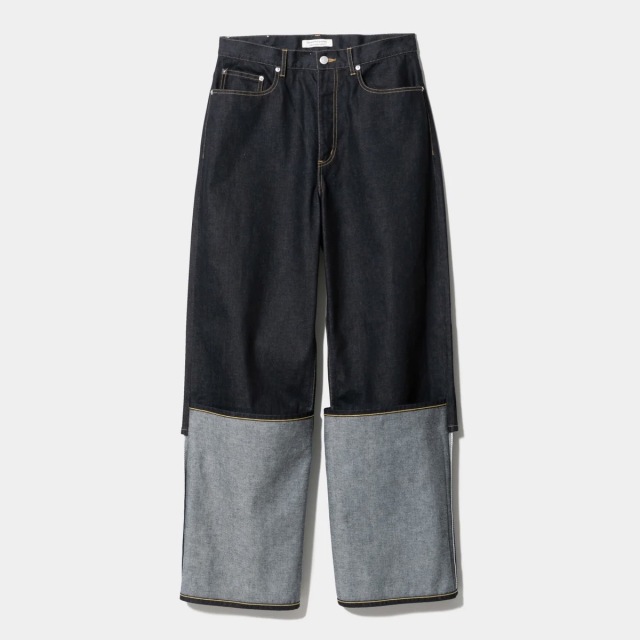 beautiful people selvedge denim flip hem pants