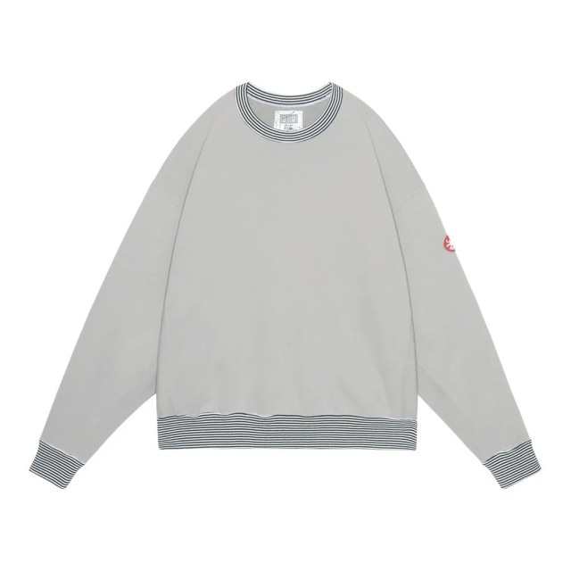 CE シーイー  STRIPE RIB SOLID CREW NECK