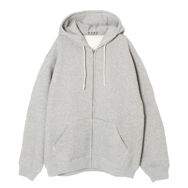 AVIREX7522 ZIPUP HOODIE GREY