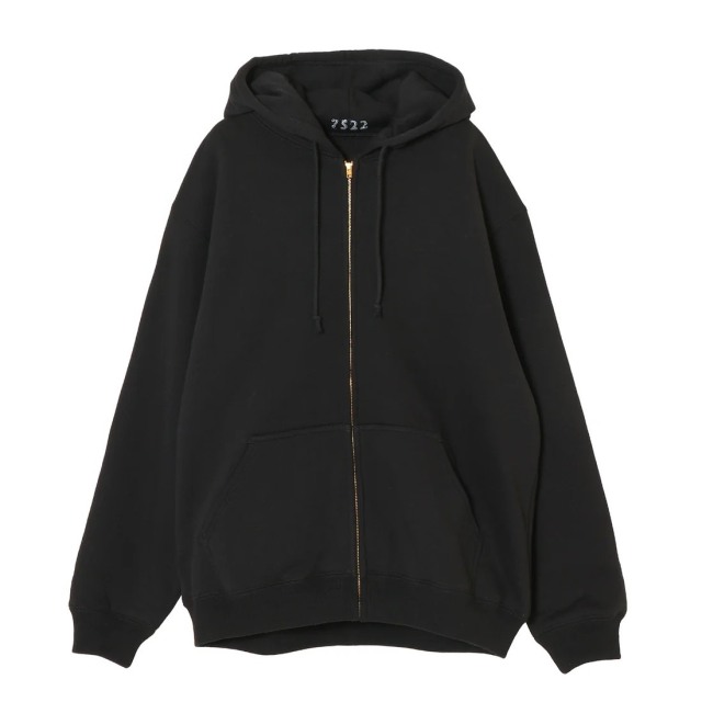 AVIREX7522 ZIPUP HOODIE BLACK