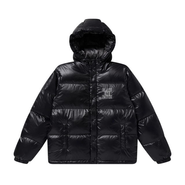 BlackEyePatch STENCIL LOGO HOODED DOWN JACKET