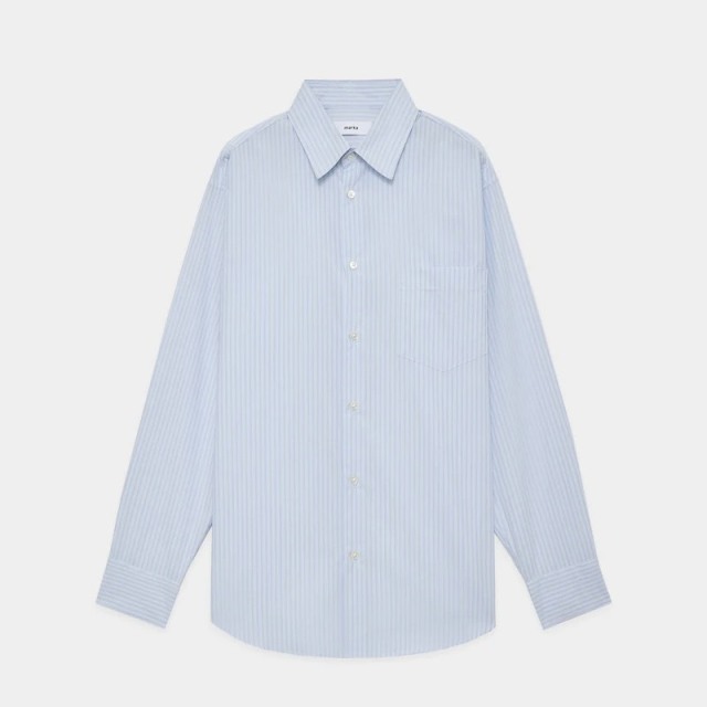 marka Organic Cotton Stripe Regular Collar Shirt