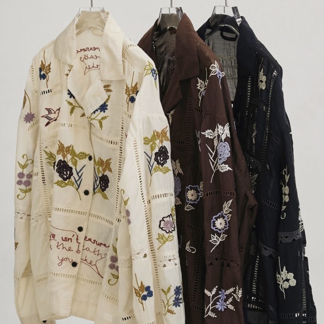 TODAYFUL Embroidery Patchwork Shirts