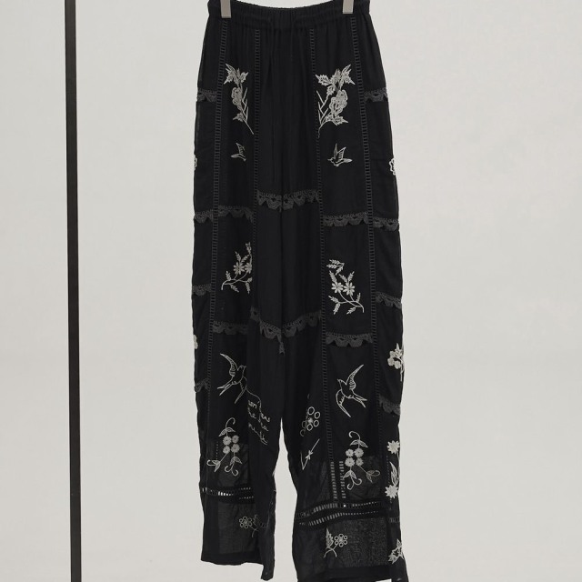 todayful Embroidery Patchwork Trousers