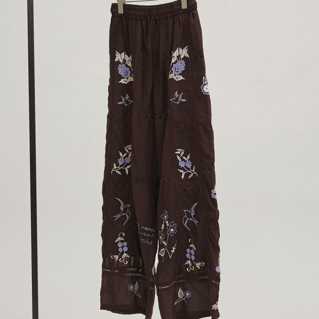todayful Embroidery Patchwork Trousers