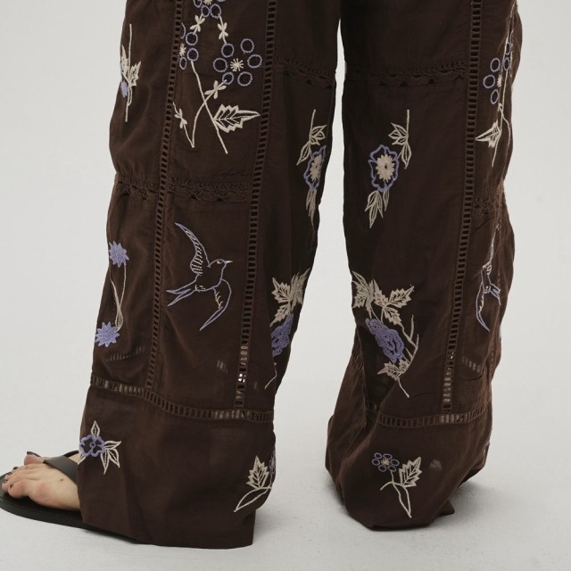 todayful Embroidery Patchwork Trousers