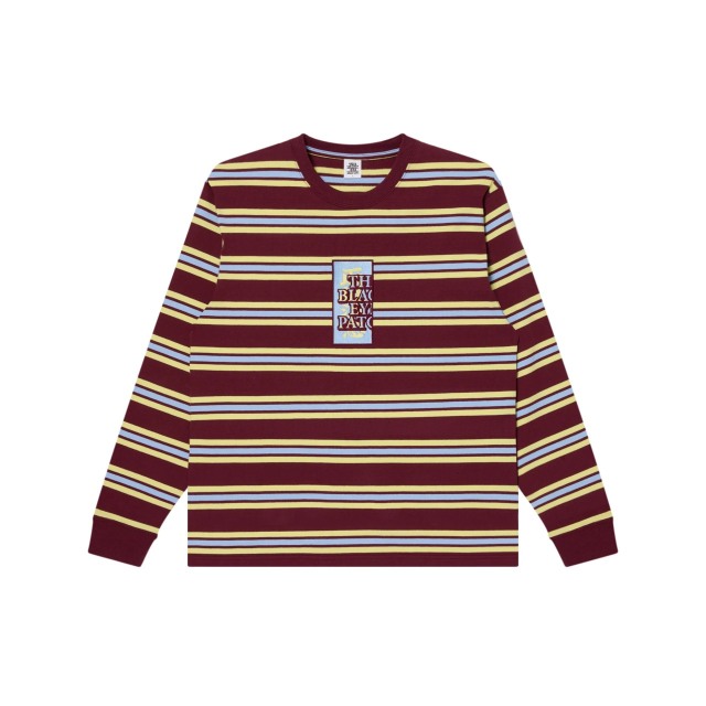 BlackEyePatch HWC LABEL STRIPED HEAVYWEIGHT L/S TEE