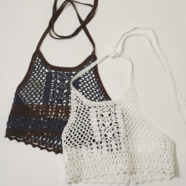 TODAYFUL Crochet Knit Bustier