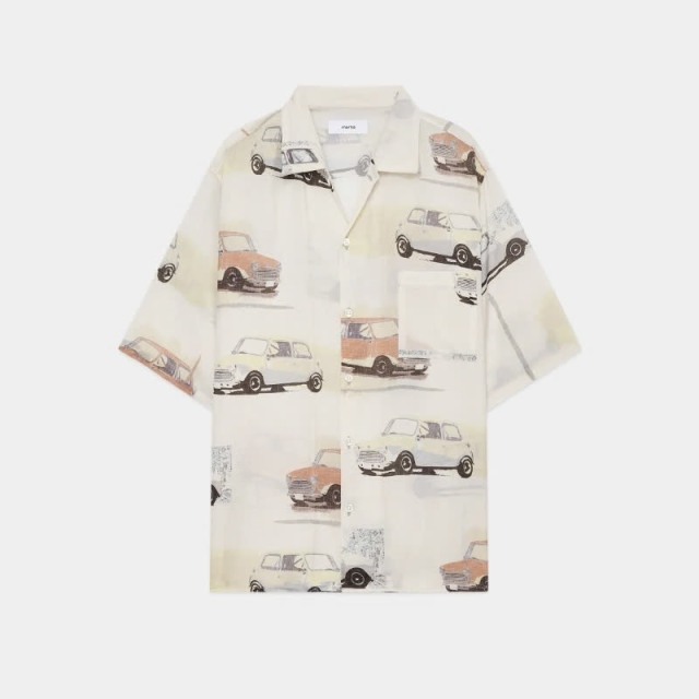 marka Cupro Silk Loan / Open Collar S/S Shirt