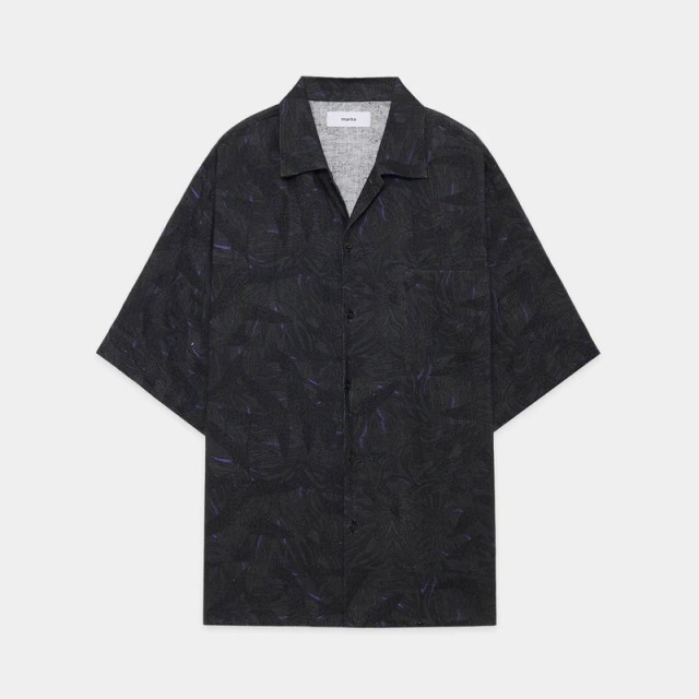 トップス APPLEBUM MARBLE OPEN COLLAR S/S SHIRT アップルバム 