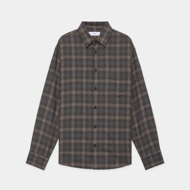 marka Super 140's 2/96 Wool Viyella Regular Collar Shirt
