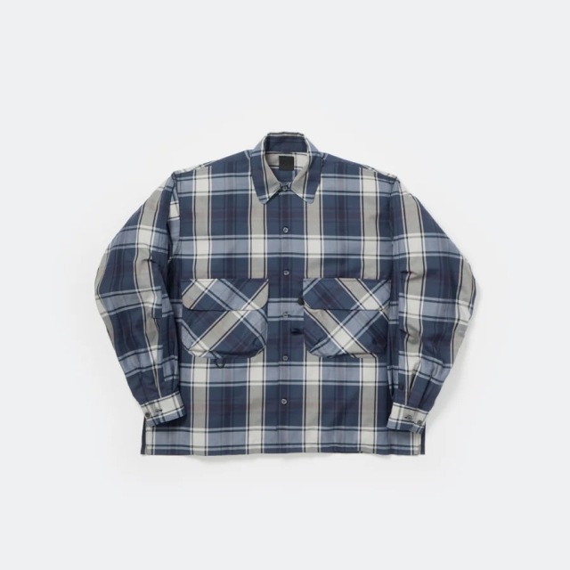 DAIWA PIER39  TECH SPORTS OPEN COLLAR SHIRT L/S BIG TARTAN
