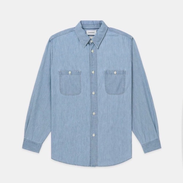 MARKAWARE オーガニックコットンシャンブレー Wカラーナーバルシャツ