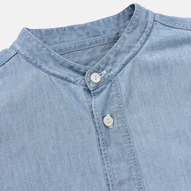 MARKAWARE オーガニックコットンシャンブレー Wカラーナーバルシャツ