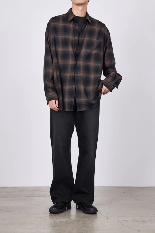 marka WOOL × RECYCLE POLYESTER VIYELLA CHECK SHIRT