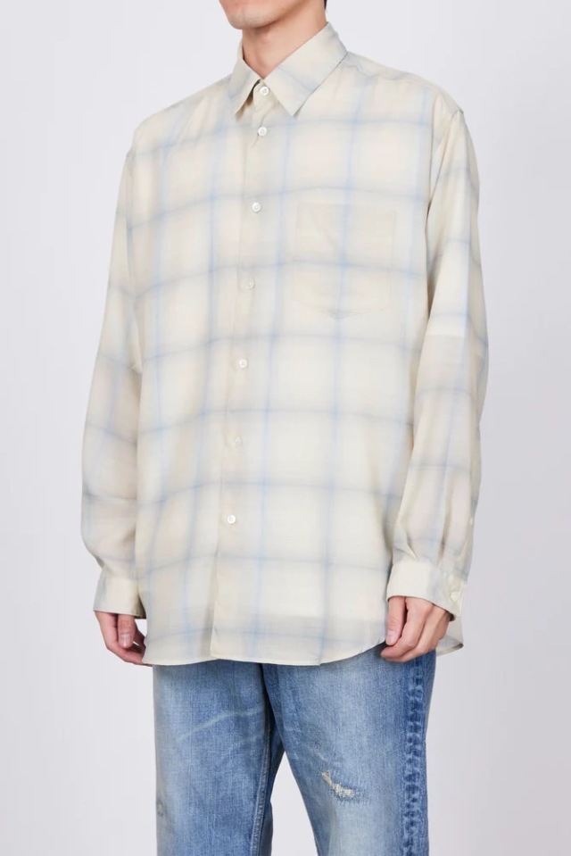 marka WOOL × RECYCLE POLYESTER VIYELLA CHECK SHIRT