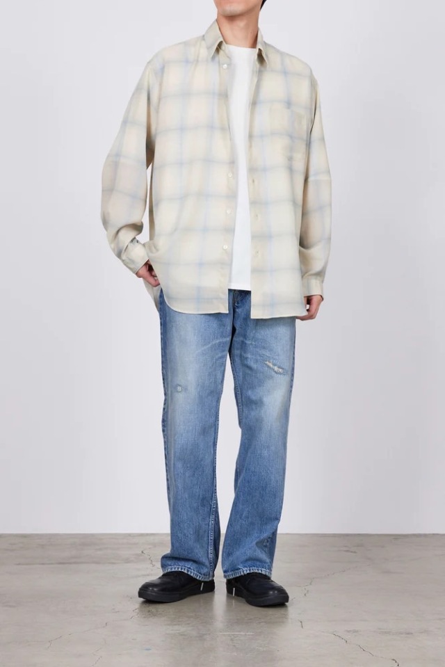marka WOOL × RECYCLE POLYESTER VIYELLA CHECK SHIRT