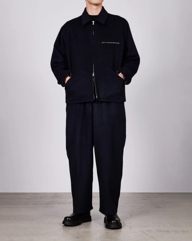 未使用 MARKA WORK JACKET ウール100％ ブラック 2 marka WOOL SILK BEAVER PUFFED WORK JACKET