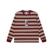 BlackEyePatch HWC LABEL STRIPED HEAVYWEIGHT L/S TEE