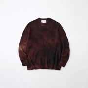 White Mounatineering GARMENT DYE MOHAIR KNIT PULLOVER