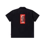 BlackEyePatch HWC LABEL EMBROIDERED OPEN COLLAR S/S SHIRT