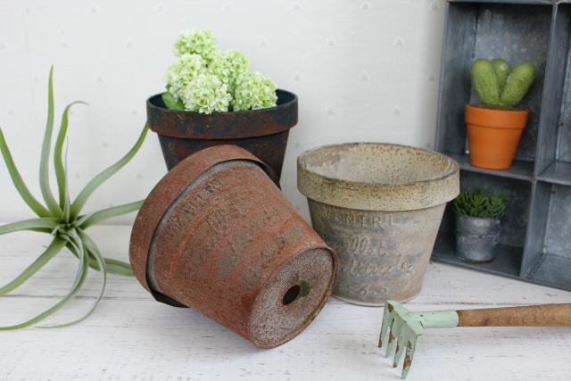 ヴィンテージ加工サークルポット