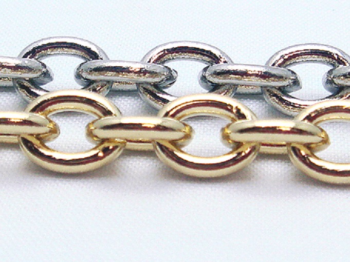 小判真鍮チェーン6ミリ幅 C11000-06 メートル売りと、まき(30メートル)売りがあります。 。カラーはシルバー、ゴールドとなります。