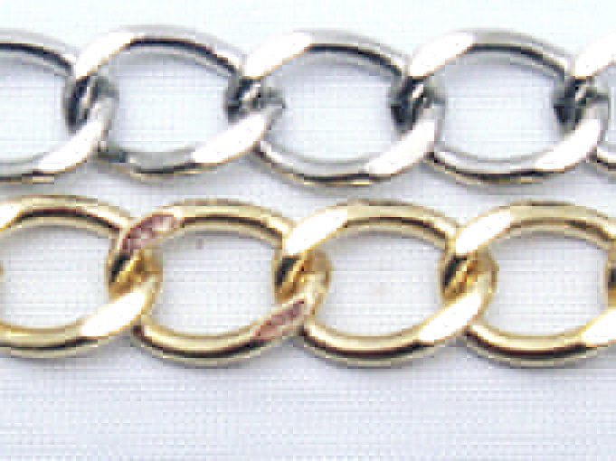 キヘイ真鍮チェーン 8ミリ幅 C12000-08 メートル売りと、まき(30メートル)売りがあります。 。カラーはシルバー、ゴールドとなります。